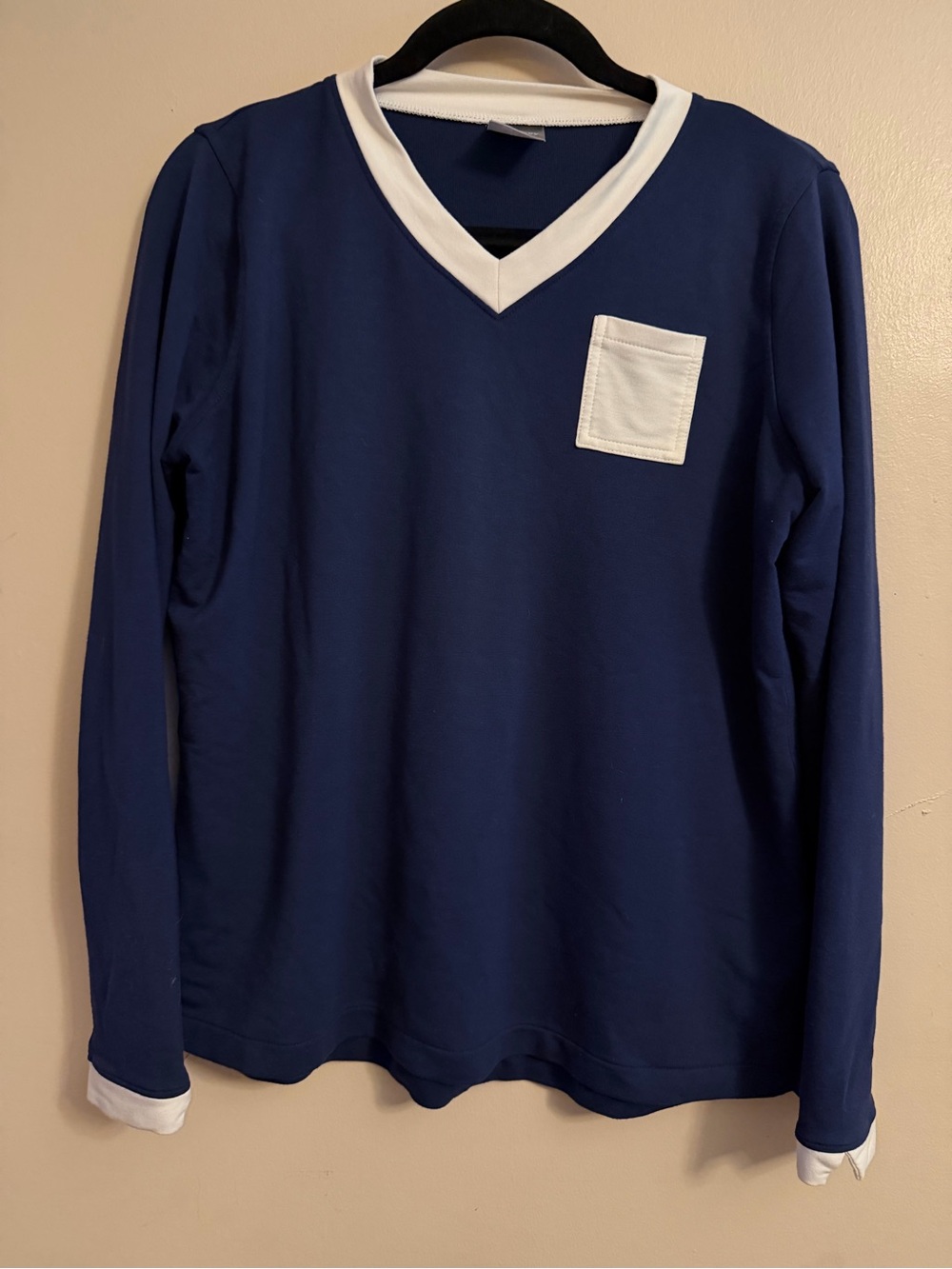 Belyn Key Navy Top with White Trim